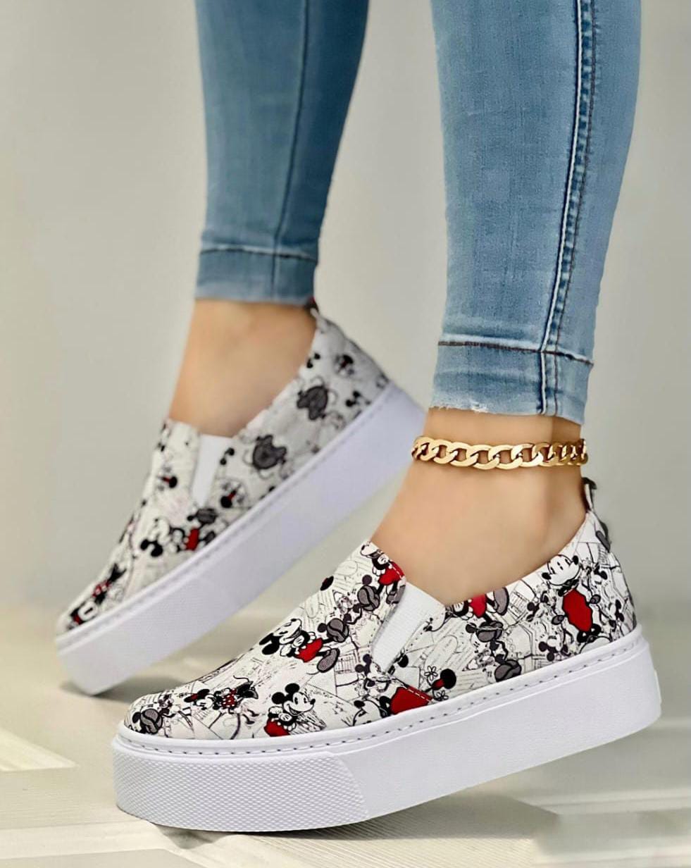 Zapato Estampado Lavables Cosidos Suela Ultraliviana