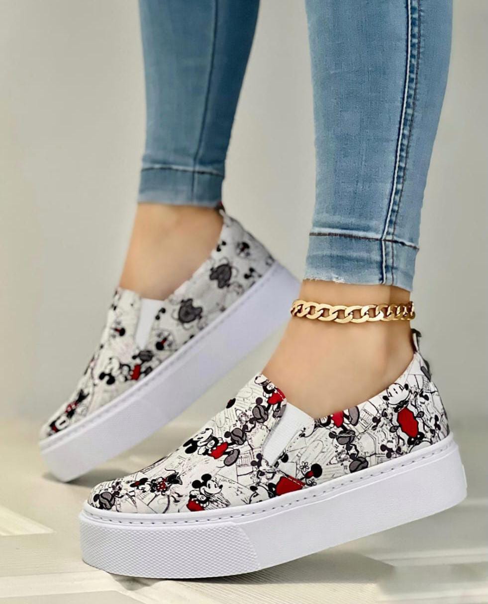 Zapato Estampado Lavables Cosidos Suela Ultraliviana
