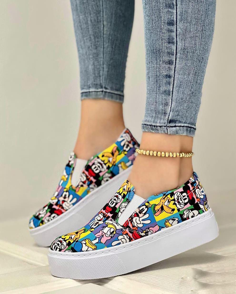 Zapato Estampado Lavables Cosidos Suela Ultraliviana