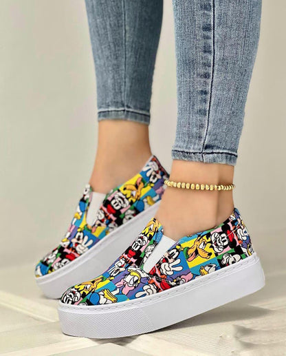 Zapato Estampado Lavables Cosidos Suela Ultraliviana